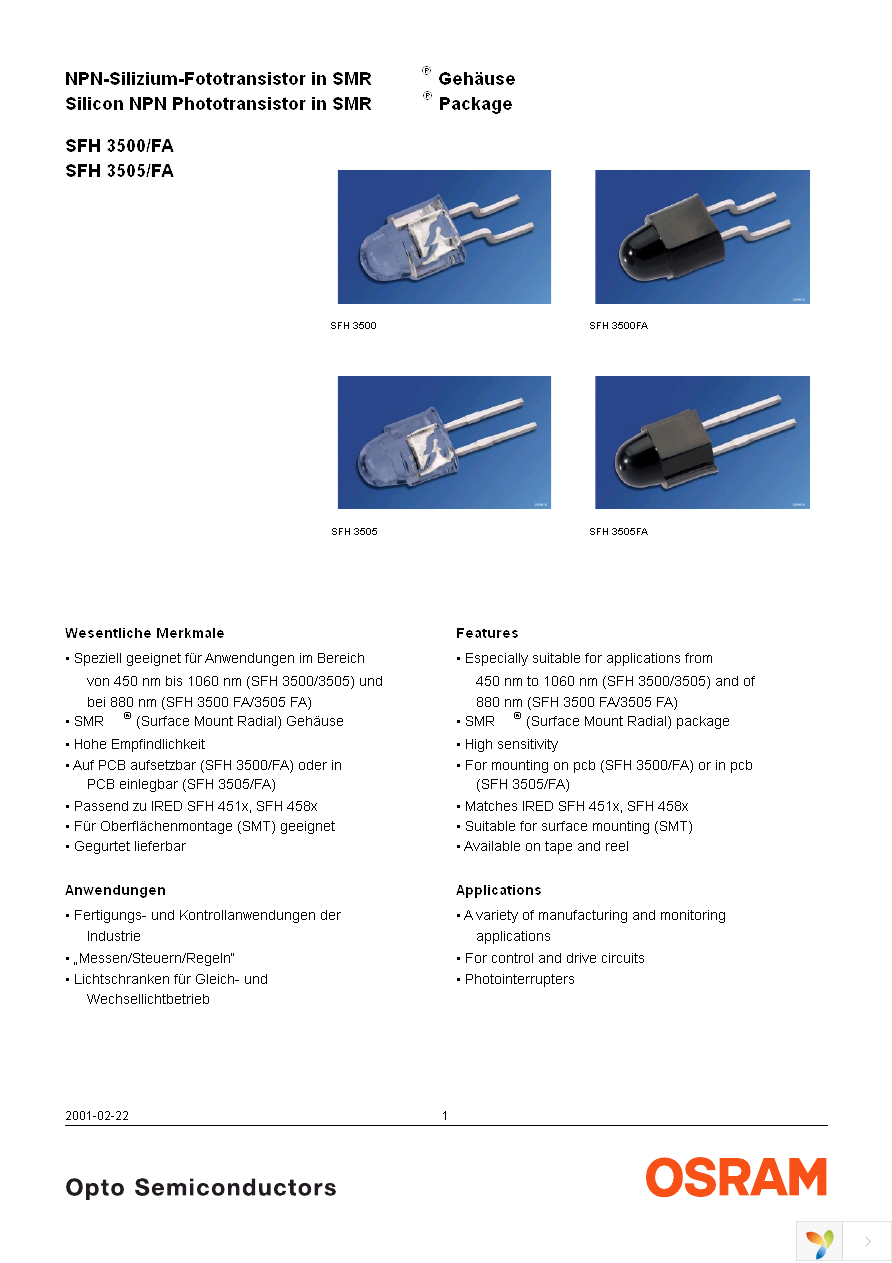 SFH 3505FA Page 1